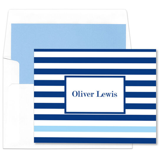 Striped Folded Note Cards